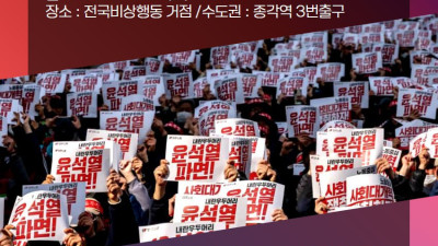 3/22 윤석열 즉각 파면! 내란세력 청산!  전국동시다발 민주노총 총궐기 행진